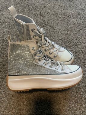 Steve Madden rhinestone diamond converse style shoes
